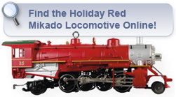Holiday Red Mikado Locomotive